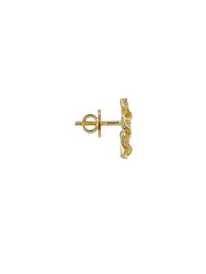 Gold plated stud earrings in sterling silver 3