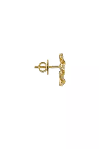 Gold plated stud earrings in sterling silver