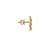 Gold plated stud earrings in sterling silver