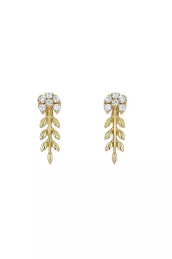 Gold plated earrings in sterling silver