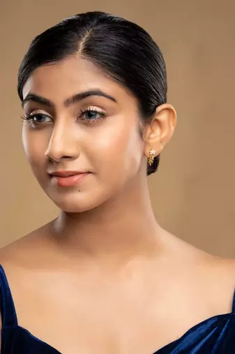 Gold plated earrings in sterling silver