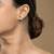 Gold plated stud earrings in sterling silver