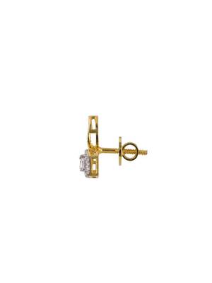 Gold plated stud earrings in sterling silver 3