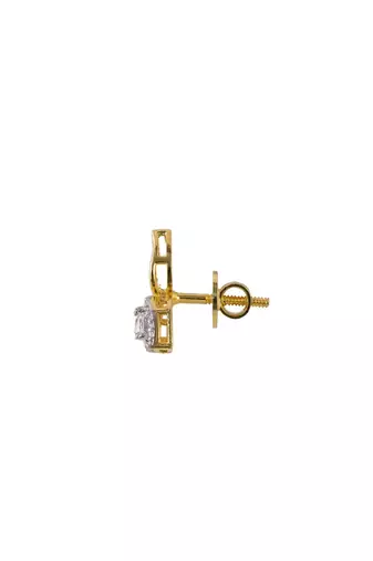 Gold plated stud earrings in sterling silver