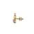 Gold plated stud earrings in sterling silver