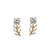 Gold plated stud earrings in sterling silver