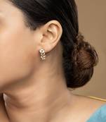 Gold plated stud earrings in sterling silver