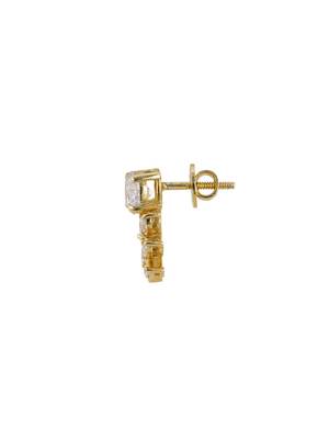 Gold plated stud earrings in sterling silver 3