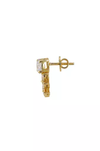 Gold plated stud earrings in sterling silver