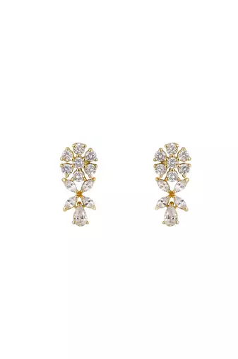 Gold plated earrings in sterling silver