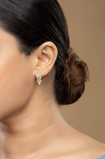 Gold plated earrings in sterling silver