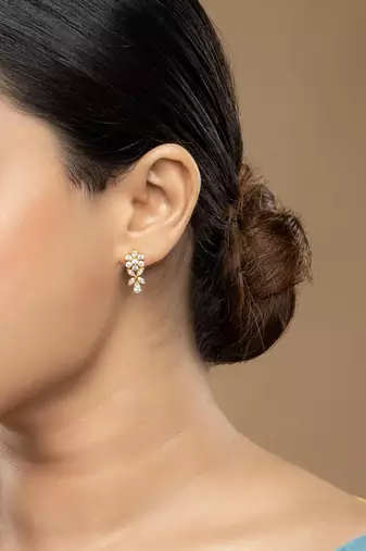 Gold plated earrings in sterling silver
