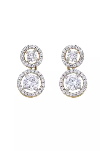 Gold plated earrings in sterling silver