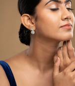 Gold plated earrings in sterling silver