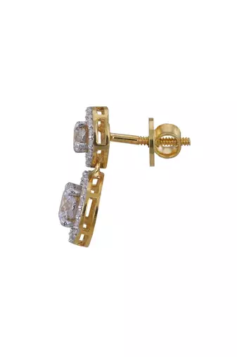 Gold plated earrings in sterling silver