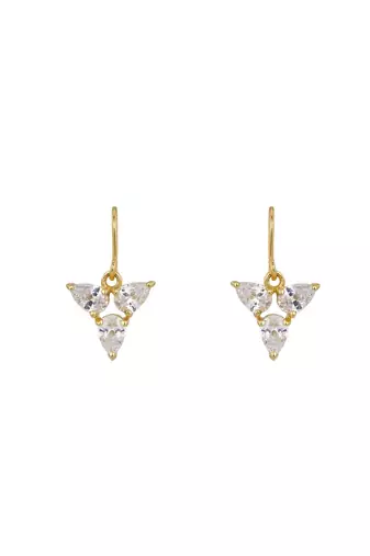 Gold plated earrings in sterling silver