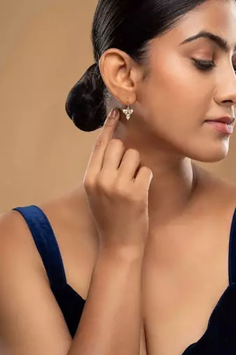 Gold plated earrings in sterling silver