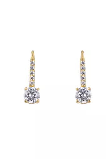 Gold plated earrings in sterling silver