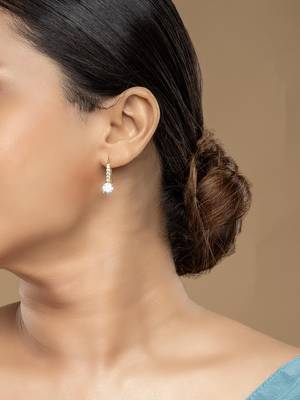 Gold plated earrings in sterling silver 1