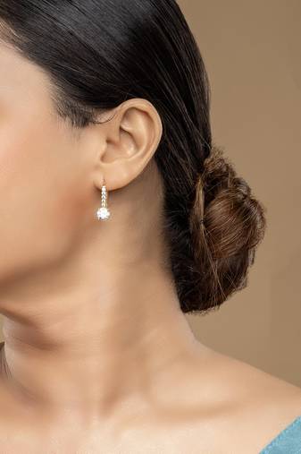 Gold plated earrings in sterling silver