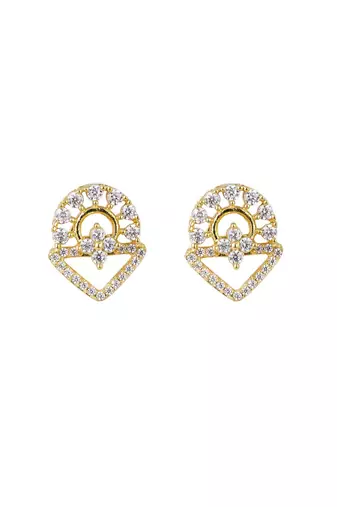 Gold plated earrings in sterling silver