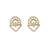 Gold plated earrings in sterling silver