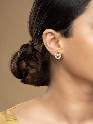 Gold plated earrings in sterling silver 1
