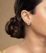 Gold plated earrings in sterling silver