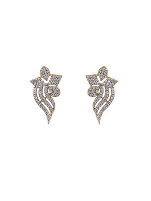 Gold plated stud earrings in sterling silver 2