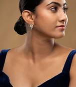 Gold plated stud earrings in sterling silver