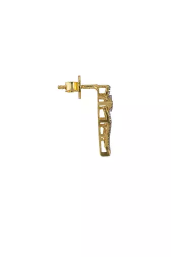 Gold plated stud earrings in sterling silver