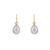 Gold plated earrings in sterling silver