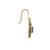 Gold plated green stone earrings in sterling silver