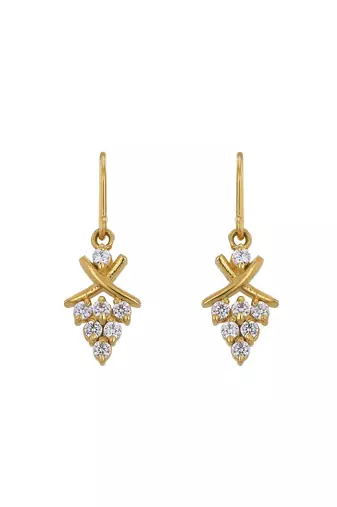 Gold plated earrings in sterling silver