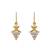 Gold plated earrings in sterling silver