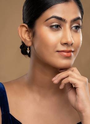 Gold plated earrings in sterling silver 1