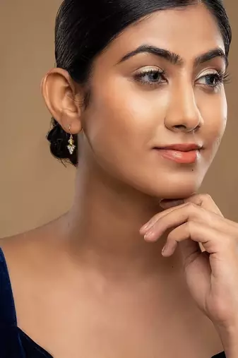 Gold plated earrings in sterling silver