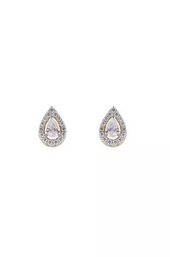 Gold plated stud earrings in sterling silver