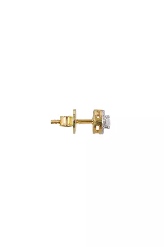Gold plated stud earrings in sterling silver