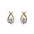 Gold plated stud earrings in sterling silver