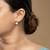 Gold plated stud earrings in sterling silver