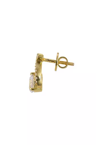 Gold plated stud earrings in sterling silver
