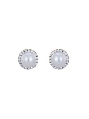 Gold plated stud earrings in sterling silver 2