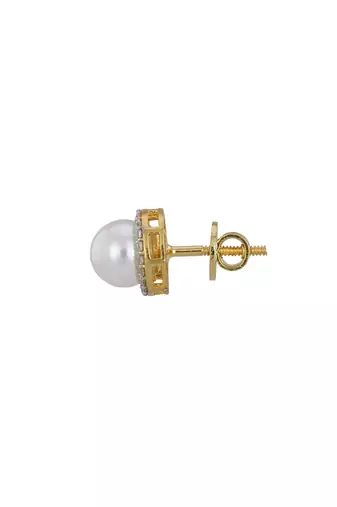 Gold plated stud earrings in sterling silver