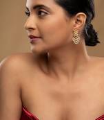 Gold plated dangler earrings in sterling silver