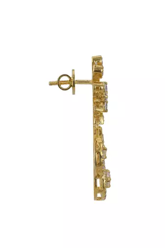 Gold plated dangler earrings in sterling silver