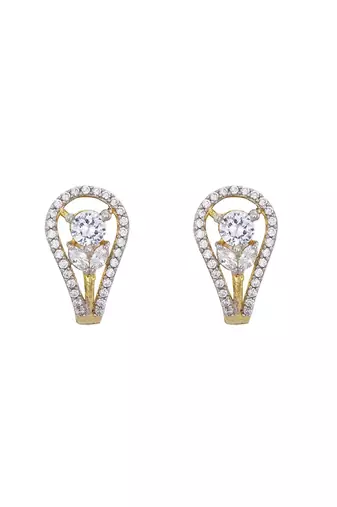 Gold plated earrings in sterling silver