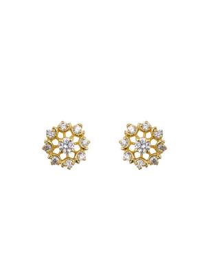 Gold plated stud earrings in sterling silver 2
