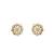 Gold plated stud earrings in sterling silver