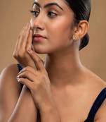 Gold plated stud earrings in sterling silver